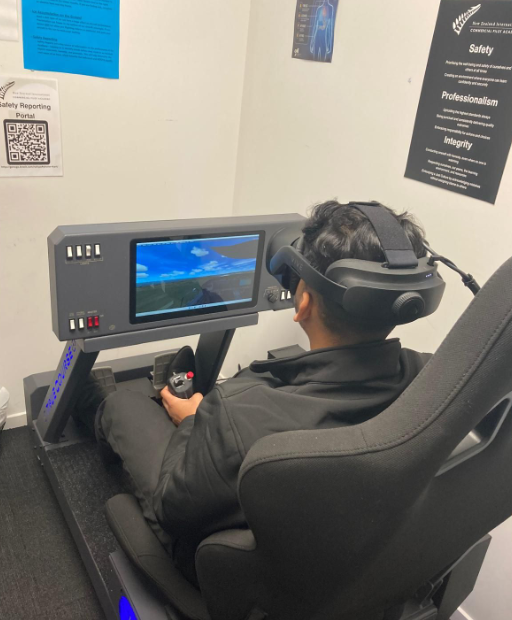 New Zealand International Commercial Pilot Academy True Course Simulation DA40 VR Immersive Training Device AFM