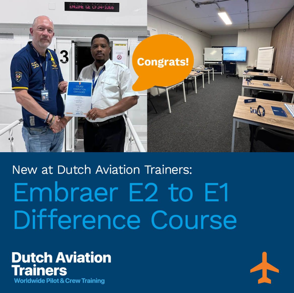 Dutch Aviation Trainers Embraer Pilot Training E2 Course AFM