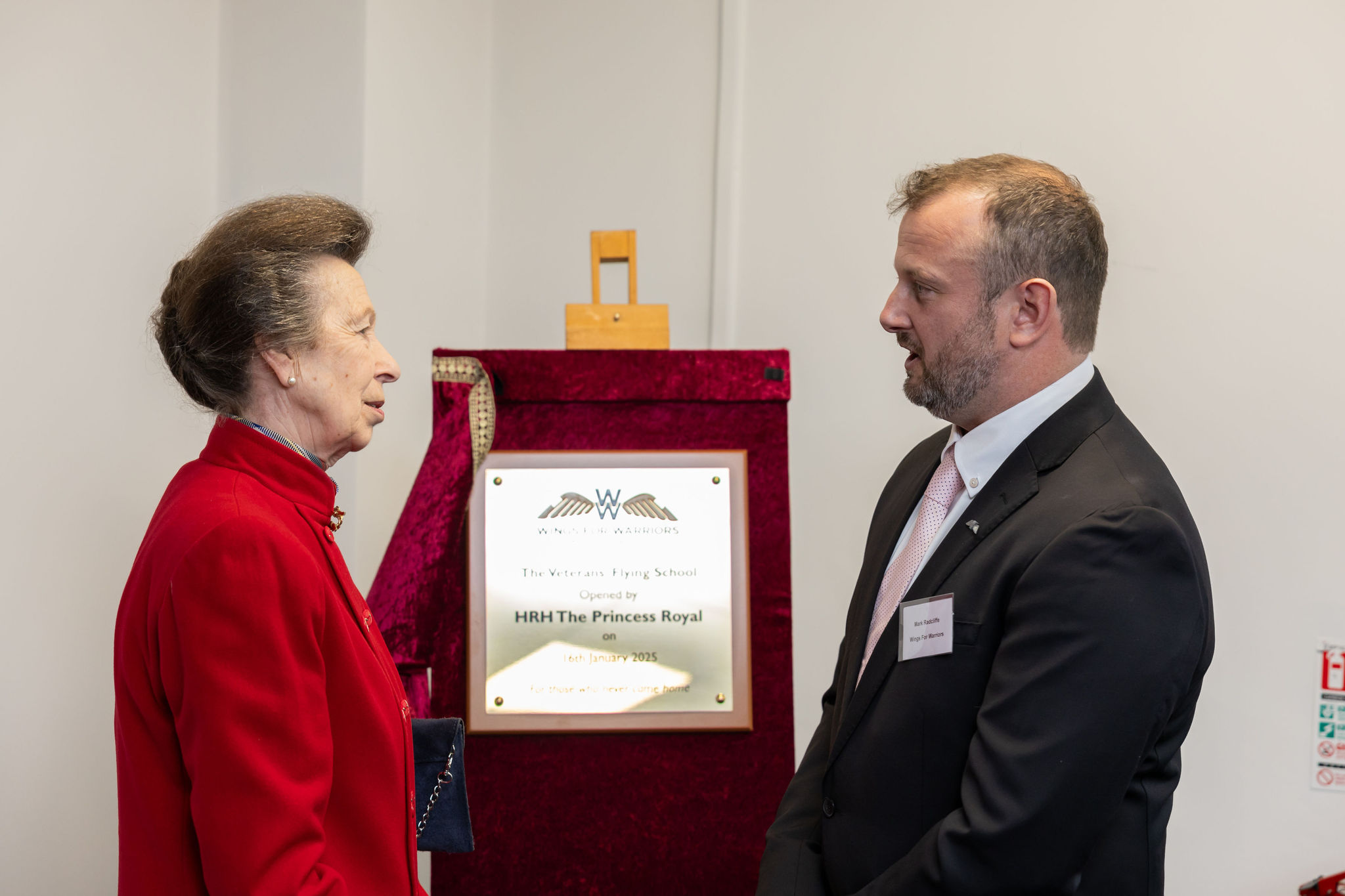 HRH The Princess Royal and Mark Radcliffe, Founder of Wings4Warriors_credit Aaron Chown_PA Wire - Pilot Training AFM.aero