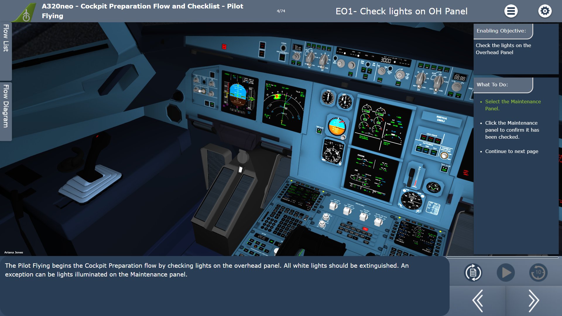 A320neo 3D Cockpit Lesson - Pilot Training AFM.aero